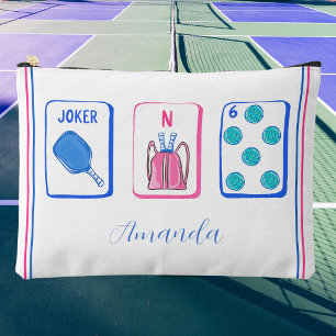 Personalised Pickleball Mahjong Tiles / Custom Accessory Pouch