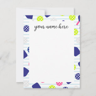 Personalised Pickleball Notecards