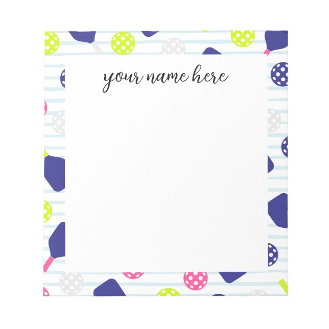 Personalised Pickleball Notepad (Front)