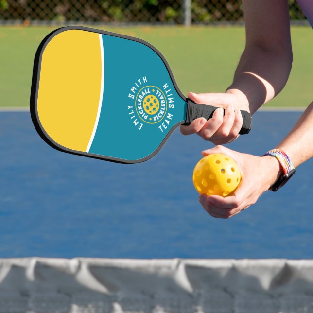 Personalised Pickleball Paddle | Custom Name Teal  (Insitu)