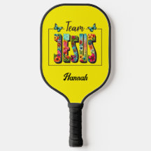 Personalised Pickleball Paddle -Team Jesus design