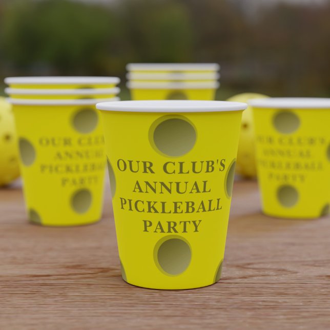 Personalised Pickleball Party Paper Cup (Creator Uploaded)