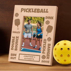 Personalised Pickleball Player Terms Etched Frames