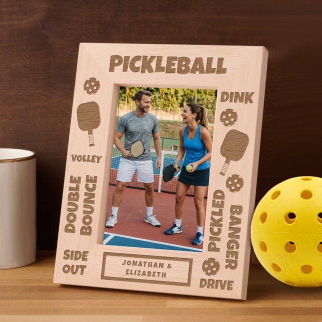 Personalised Pickleball Player Terms Etched Frames (Creator Uploaded)