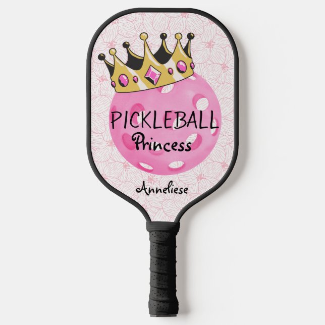 Personalised Pickleball Princess Crown Design Paddle (Front)