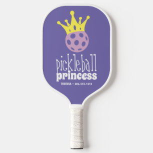 Personalised Pickleball Princess Purple Pickleball Paddle