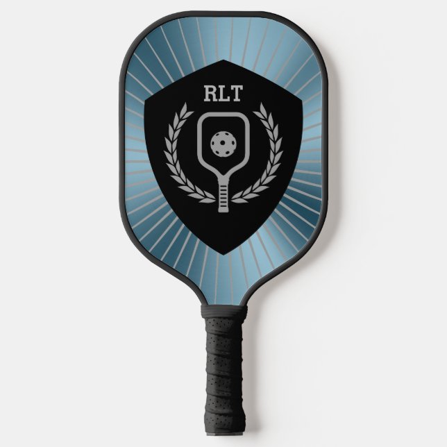 Personalised Pickleball Shield Metallic Background Paddle (Front)