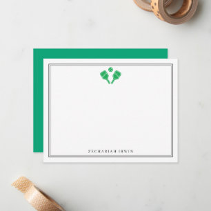 Personalised Pickleball Stationery Custom Note Car Card