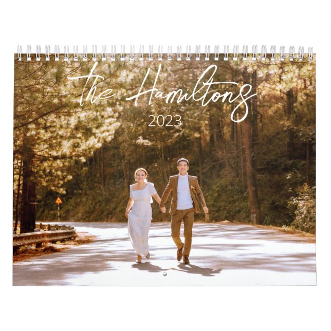 Personalised Picture Calendar with Script (Cover)