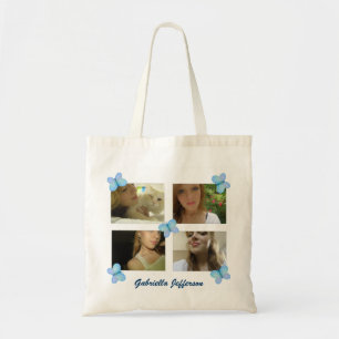 Personalised Picture Collage: Butterfly Tote Bag
