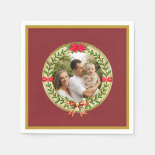 Personalised Picture Frame and Christmas Wreath N Napkin