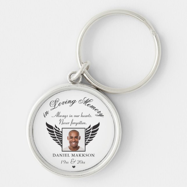 personalised picture Memorial in loving memory  Key Ring (Front)
