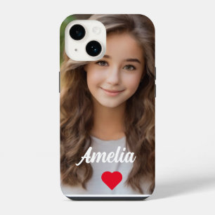 Personalised picture modern script Name love iPhone 14 Case