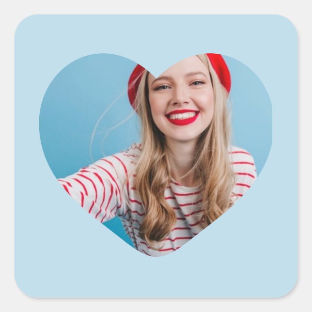 personalised picture sticker heart (Front)