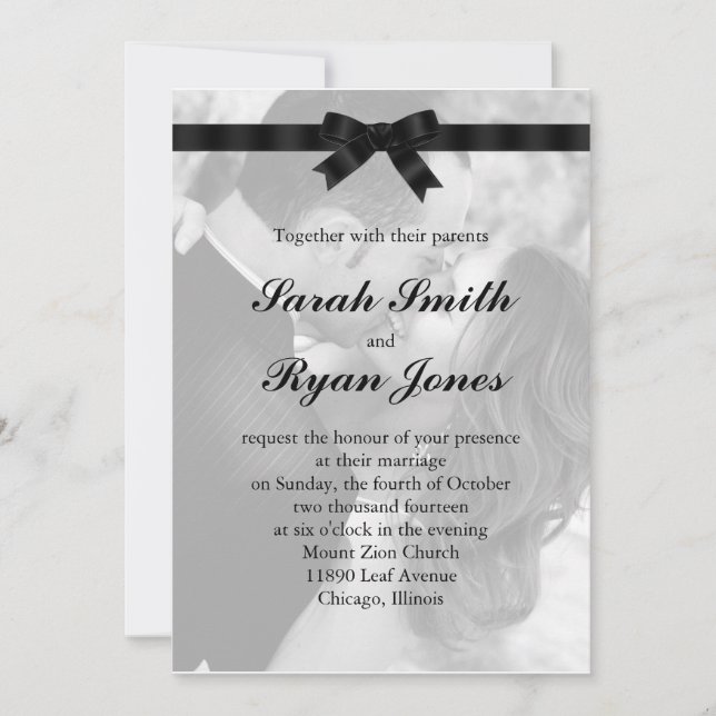 Personalised Picture Wedding Invitation (Front)