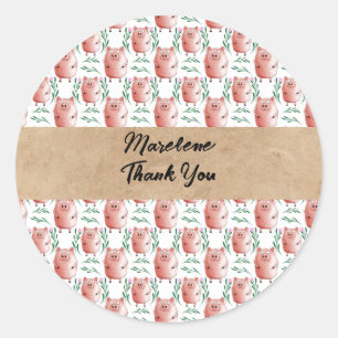 Personalised Pig Sticker – Cute Custom Farm Animal