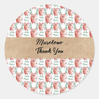 Personalised Pig Sticker – Cute Custom Farm Animal