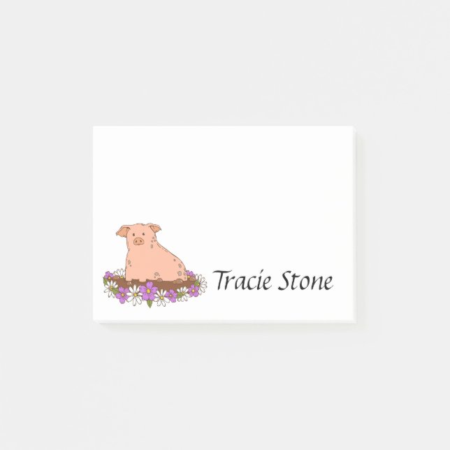 Personalised Pig Sticky Notes (Front)