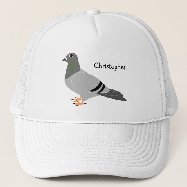 Personalised Pigeon Design Trucker Hat (Front)