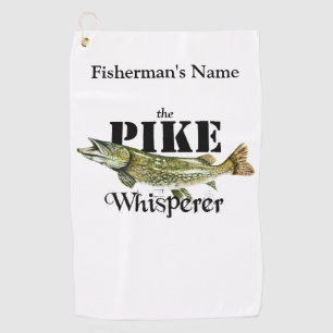 Personalised Pike Whisperer Light Fishing Towel