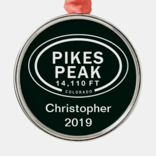 Personalised Pikes Peak CO Mountain Ornament