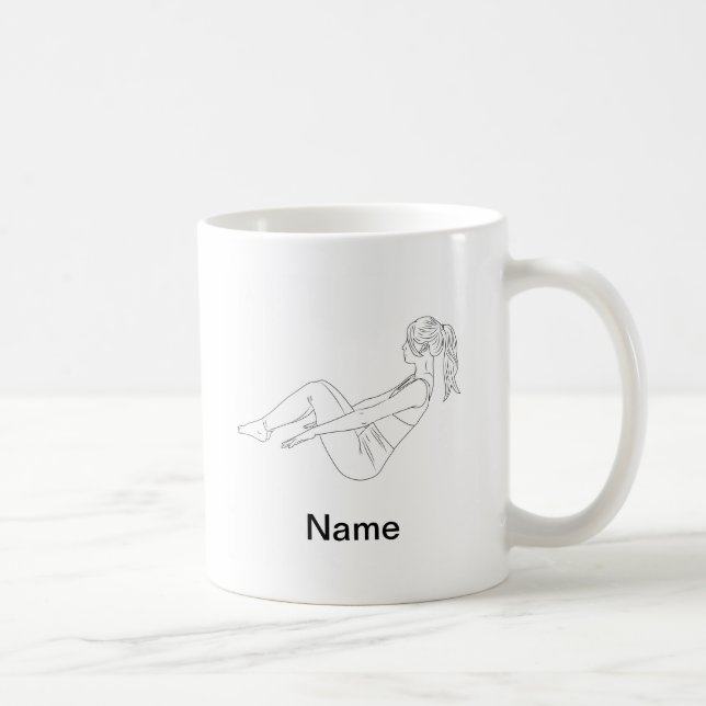 Personalised Pilates Ceramic Mug (Right)