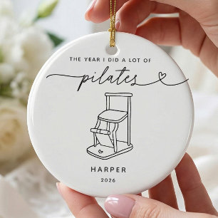 Personalised Pilates Chair Christmas Ornament