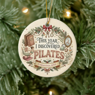 Personalised Pilates Christmas Ornament