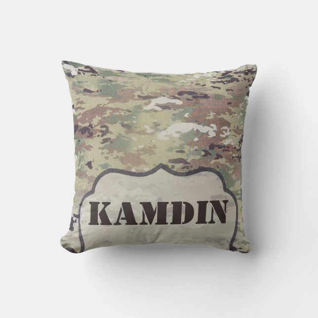 Personalised Pillow Army OCP Camo Uniform Camoflau (Front)