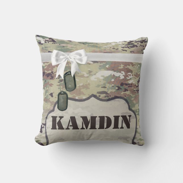 Personalised Pillow Army OCP Camo Uniform Camoflau (Front)