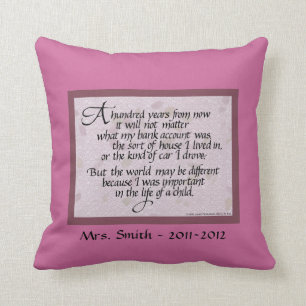 Personalised Pillow for Teacher, American MoJo
