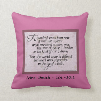 Personalised Pillow for Teacher, American MoJo
