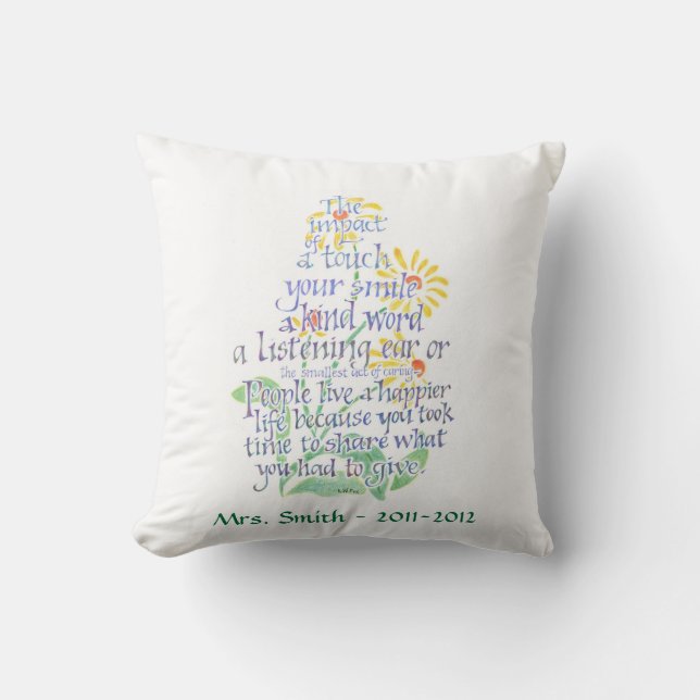 Personalised Pillow for Teacher, American MoJo Pil (Front)