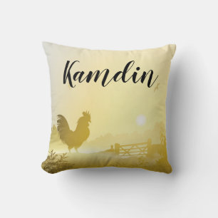 Personalised Pillow Sunny Morning Farm Country Rus
