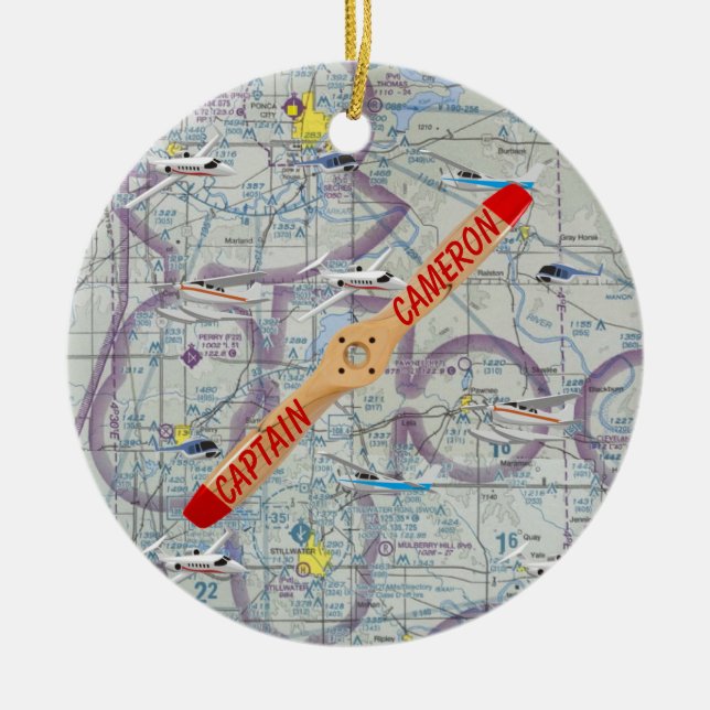 Personalised Pilot Ceramic Ornament (Front)