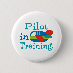 Personalised Pilot in Training 6 Cm Round Badge
