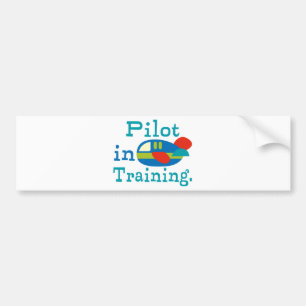 Personalised Pilot in Training Bumper Sticker