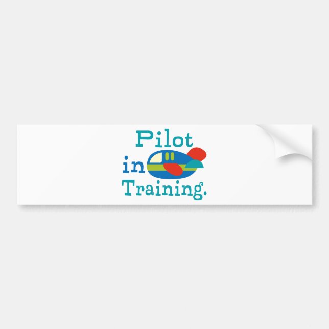 Personalised Pilot in Training Bumper Sticker (Front)