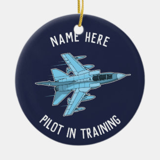 Personalised Pilot in Training Jet Ornament