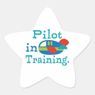 Personalised Pilot in Training Star Sticker