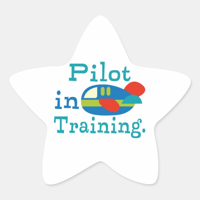 Personalised Pilot in Training Star Sticker (Front)