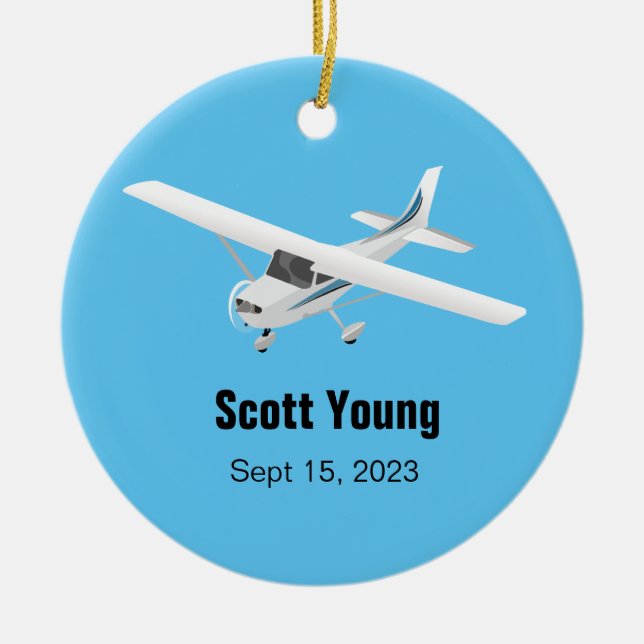 Personalised Pilot Ornament (Front)