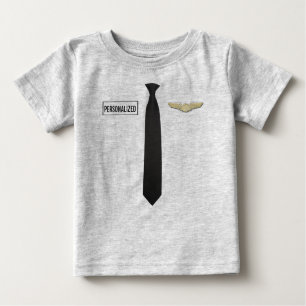Personalised Pilot Shirt, Aviation Kids Clothing Baby T-Shirt
