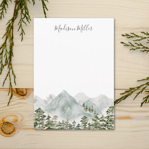 Personalised Pine Forest and Mountains Card