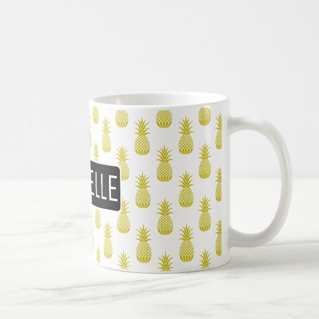 Personalised Pineapple Coffee Mug (Right)