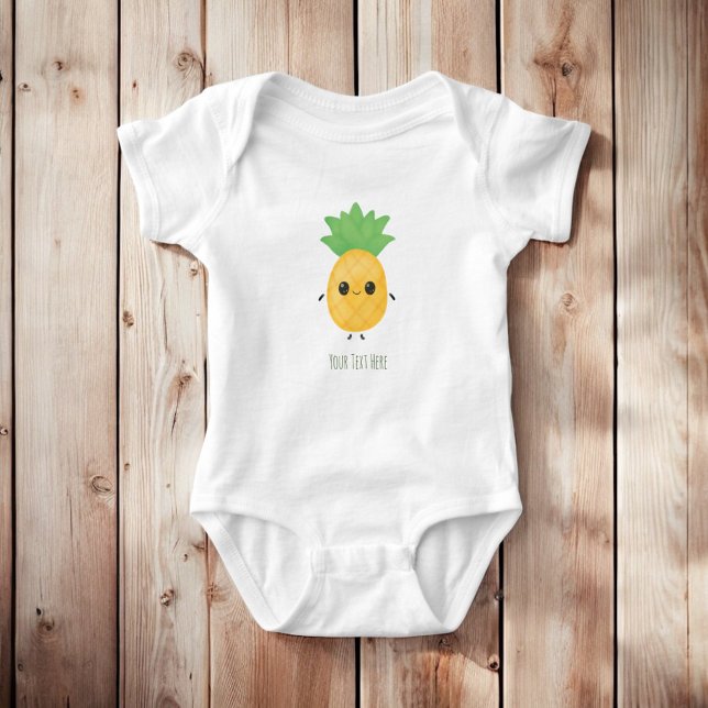 Personalised Pineapple Cute Gift Baby Bodysuit (Creator Uploaded)