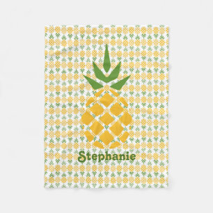 Personalised Pineapple Fleece Blanket