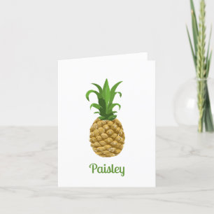 Personalised Pineapple Note Card