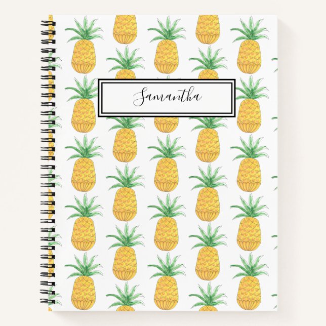 Personalised Pineapple Notebook Spiral Notebook (Front)