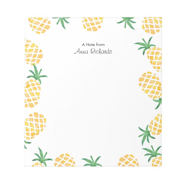 Personalised Pineapple Notepad (Front)